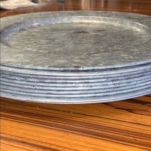 Galvanized Chargers plates charger silver